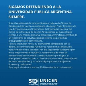 Sigamos defendiendo la Universidad Pública