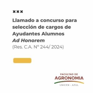 Convocatoria a selección de Ayudantes Alumnos