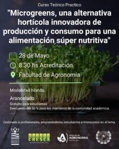 “Microgreens, una alternativa hortícola innovadora de producción y consumo para una alimentación súper nutritiva”