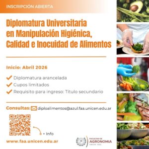 Diplomatura Universitaria en Manipulación Higiénica, Calidad e Inocuidad de Alimentos 2026