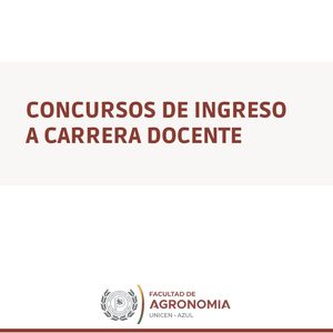 Llamado a Concursos de Ingreso a Carrera Docente Llamado a Concursos de Ingreso a Carrera Docente
